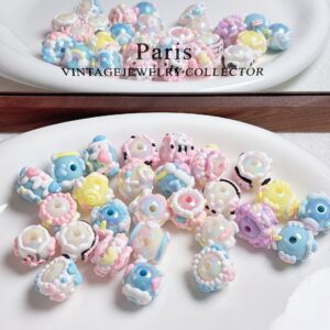 oly-45f02b3299fbf162cd30d1a246ff014a Wholesale Hand Painted Acrylic Loose Beads DIY Jewelry Making Supplies Trendy Fashion Accessory Gift Boutique Resale
