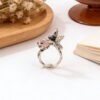 Wholesale Stylish Antique Silver Unisex Geometric Ring Retro Angel Design Fashion Jewelry Accessory