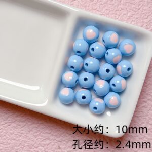 05-light blue / Size is about 10mm, hole diameter is about 2.4mm