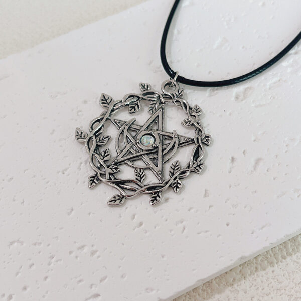oly-46832146d33bb17f07194f8fe46fd3a2 Wholesale Zinc Alloy Retro Geometric Necklace With Elk Semicircle Pentagram Pendant Vintage Style Women S Jewelry Accessory