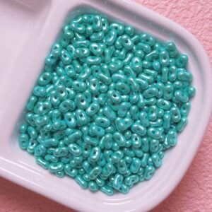 06-cyan / Size is about 4*6.5mm, hole diameter is about 1.2mm