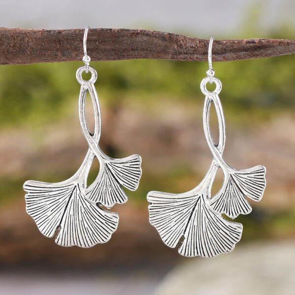 oly-468d7ea038b05033784ff05e5c6d339f Wholesale Zinc Alloy Retro Ginkgo Leaf Pendant Earrings Necklace Set Trendy Jewelry Accessory For Everyday Wear