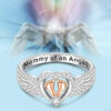 Wholesale Angel Wing Heart Ring Silver Alloy Fashion Jewelry Gift For Mom