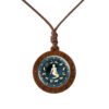 Wholesale Glass Zodiac Constellation Pendant Necklace Trendy Everyday Jewelry Gift For Women