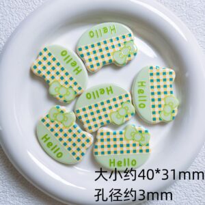 09-plaid fruit green / See picture for size