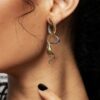 Wholesale Tone Cross Snake Earrings For Women Fashionable Commuter Jewelry Accessory