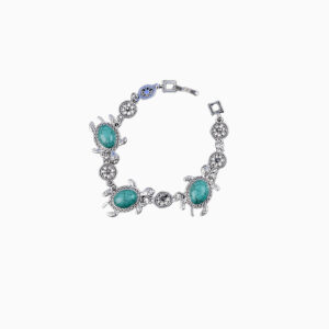 Turquoise turtle bracelet-green
