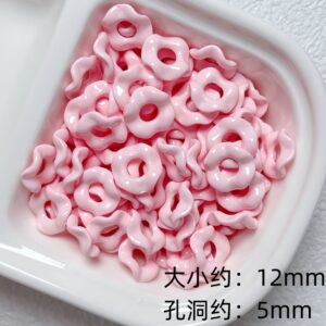 08-light pink / Size is about 13mm, inner diameter is about 5mm (sold by the piece)