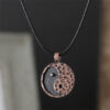oly-487f94da6ccfeb1808dd8b2292621e59 Wholesale Retro Tai Chi Bagua Yin Yang Alloy Necklace Stylish Vintage Bronze Finish Fashion Accessory For Resale