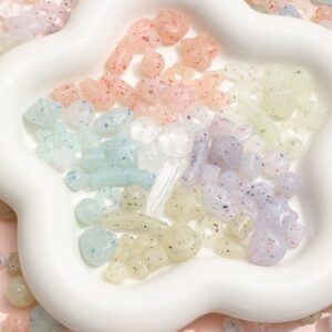 Wholesale Acrylic Loose Beads, Cute Flower Star Pink Multicolor, DIY Bracelet Making Fashion Jewelry Accessory