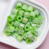 Wholesale Rainbow Stripe Cylindrical Resin Barrel Beads Electroplated Plastic Loose Beads for DIY Bracelet Jewelry Making Craft and Gift Accessory
