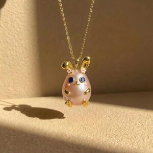 Golden rabbit necklace