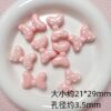 Wholesale Stylish Acrylic Polka Dot Bow Beads in Light Pink for DIY Phone Charm and Jewelry Making