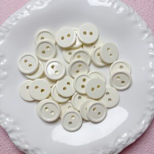 08-off-white / Size is about 25mm, hole diameter is about 3.8mm