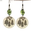 oly-49970a2484bbcaf80cc8df06fdf91b4e Wholesale Retro Ethnic Teardrop Earrings With Round Forest Pattern Alloy Jewelry Accessory Gift