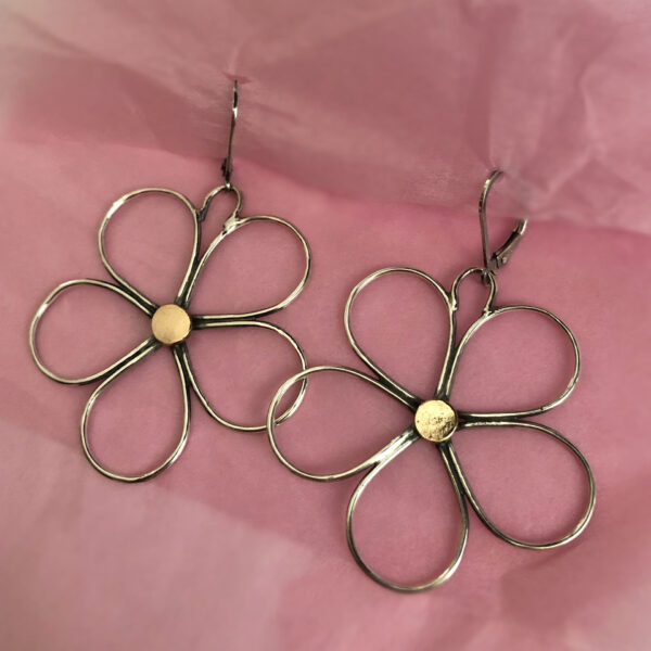 Wholesale Bohemian Large Flower Drop Earrings Retro Alloy Women S Statement Jewelry Trendy Boutique Resale Accessory