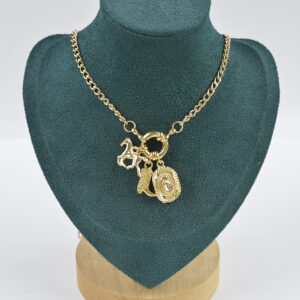 oly-49fc7a96bf61c07137f993ef5fb0ea80 Wholesale Trendy Western Cowboy Theme Necklace And Bracelet Set With Horse Boots Hat Pendants Zinc Alloy Jewelry For Gift And Everyday Wear
