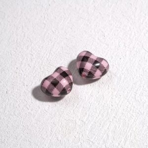 12-black grid pink / See pictures for size (sold by the piece)