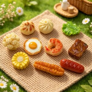 oly-4a0e504e0e706a591c4162218be2e932 Wholesale Resin Breakfast Food Charms DIY Accessories Hong Kong Dim Sum Baozi Youtiao Keychains for Bags and Car Keys