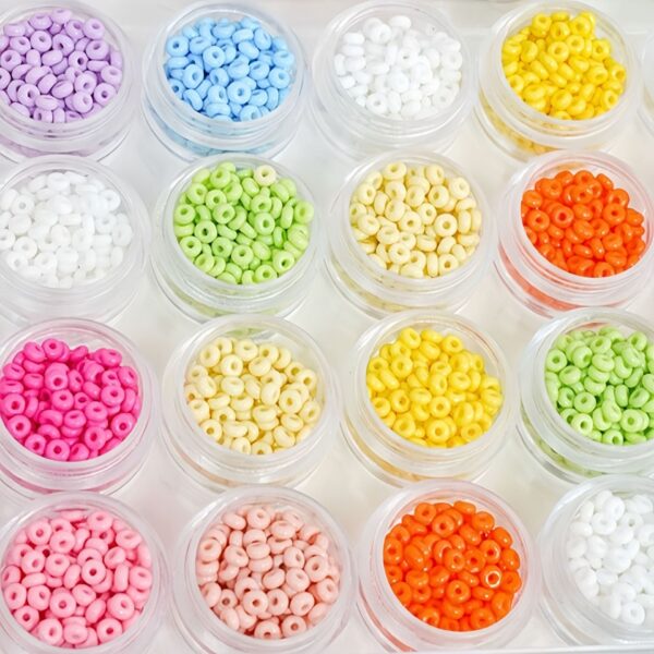 Wholesale 4mm Colorful Donut Glass Beads DIY Jewelry Making Kit for Phone Charms Fashion Accessory Boutique Resale