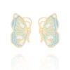 Wholesale Retro Butterfly Drop Earrings Copper Green Gradient Stylish Party Jewelry Gift
