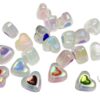 Wholesale Trendy Acrylic Heart Beads Glow in Dark Oil-Filled DIY Jewelry Making Supplies for Phone Charms and Earrings