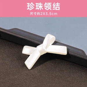 03-bow tie Pearl White