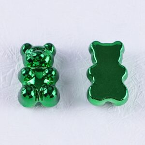 06-Christmas Green / Size is about 12 * 18mm, aperture is about 2mm
