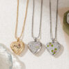 oly-4a83cca2820fba27b58a0154d2965915 Wholesale Vintage Heart Locket Necklace Stainless Steel Engraved Floral Design Chic Gift For Everyday Wear