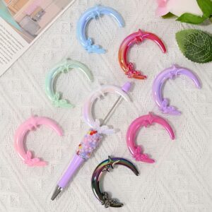 oly-4a87b409504e30a48154da63a2c13a93 Wholesale Acrylic UV Plated Star Butterfly Moon Loose Beads for DIY Phone Charm Keychain Bag Charm Boutique Resale