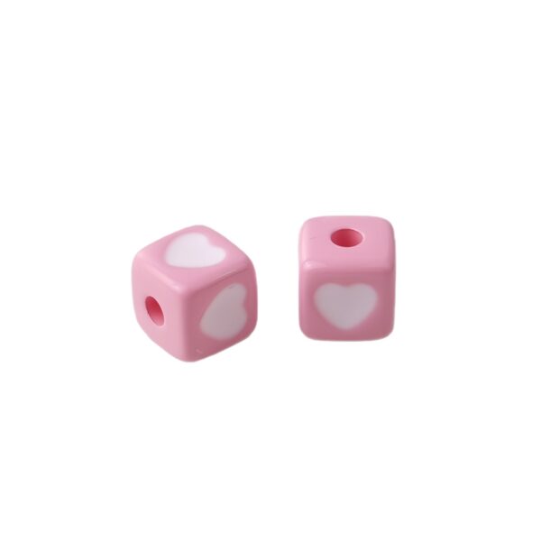oly-4ab2383644617f684b9059e19f997fab Wholesale Stylish Oil Drip Love Cube Acrylic Beads Baked Paint Finish DIY Jewelry Accessory for Phone Charms Keychains