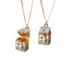 Wholesale Copper Milk Carton Pendant Necklace Ocean Seahorse Pufferfish Theme Fashion Jewelry Gift