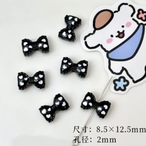 08-black love bow / Sold by the piece