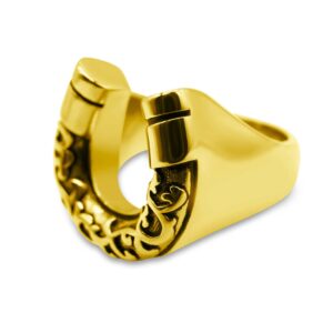 Horseshoe ring golden opening