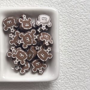 10-brown line puppy head / Sold by the piece