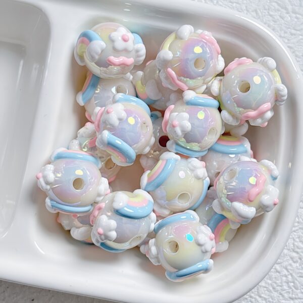 oly-4b4e292321b2ee320884fad0bda7f99a Wholesale Hand Painted Acrylic Loose Beads DIY Jewelry Making Supplies Trendy Fashion Accessory Gift Boutique Resale