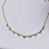 Wholesale Trendy Geometric Crystal Pendant Necklace Gold Tone Copper Base Great For Layering Party Or Gift