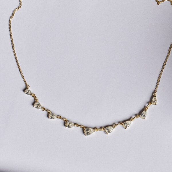 Wholesale Trendy Geometric Crystal Pendant Necklace Gold Tone Copper Base Great For Layering Party Or Gift