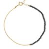Wholesale Trendy Green Crystal Beaded Snake Chain Bracelet Stainless Steel Unisex Jewelry Gift