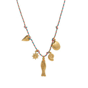 Red fish red rope necklace