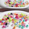 oly-4b87c8424b515edad15a31df5d91fc79 Wholesale Acrylic Coated Macaron White Large Hole Round Loose Beads DIY Bracelet Phone Charm Jewelry Making Craft Supply