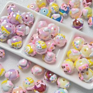 oly-4bcb4528b49e579c07c20e0b1efb5c4b Wholesale Hand-Painted Love Pig Beads Plastic Resin DIY Jewelry Accessory for Bracelet Necklace Bag Charm Trendy Gift
