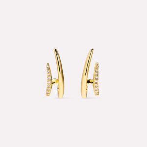 Wholesale Chic Minimalist Rhinestone Clip On Stainless Steel Electroplated Earrings For Women Everyday Fashion Jewelry Accessory