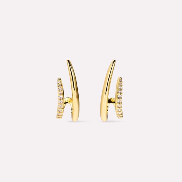 Wholesale Chic Minimalist Rhinestone Clip On Stainless Steel Electroplated Earrings For Women Everyday Fashion Jewelry Accessory