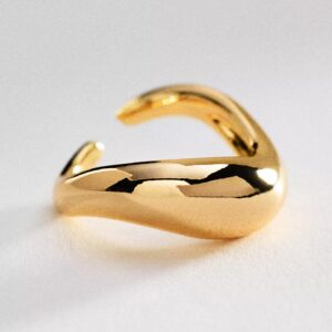 Irregular glossy plain ring