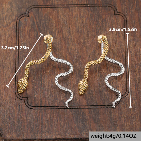 Wholesale Tone Cross Snake Earrings For Women Fashionable Commuter Jewelry Accessory