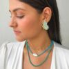 Wholesale Retro Butterfly Drop Earrings Copper Green Gradient Stylish Party Jewelry Gift