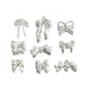 oly-4c21c16eeaeb6742b8f3be615ca6e3aa Wholesale Chic Silver Alloy Bow Loose Beads, Color-Plated DIY Jewelry Craft Supply for Bracelet Necklace Making, Boutique Resale