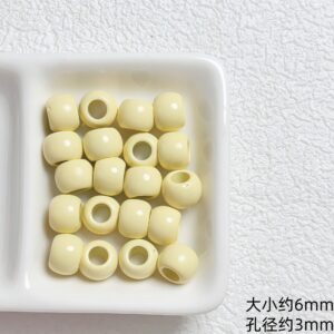 11-Light Yellow / Approximately 10mm in size, with a hole diameter of approximately 5mm (sold by the piece).