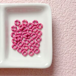 10-dark pink / Size is about 6mm, hole is about 2mm (sold by the piece)